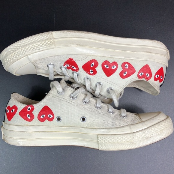 Converse x Comme Des Garçons Play Chuck 70 Sneaker Shoes Unisex M 6 / W 8 - Picture 9 of 13